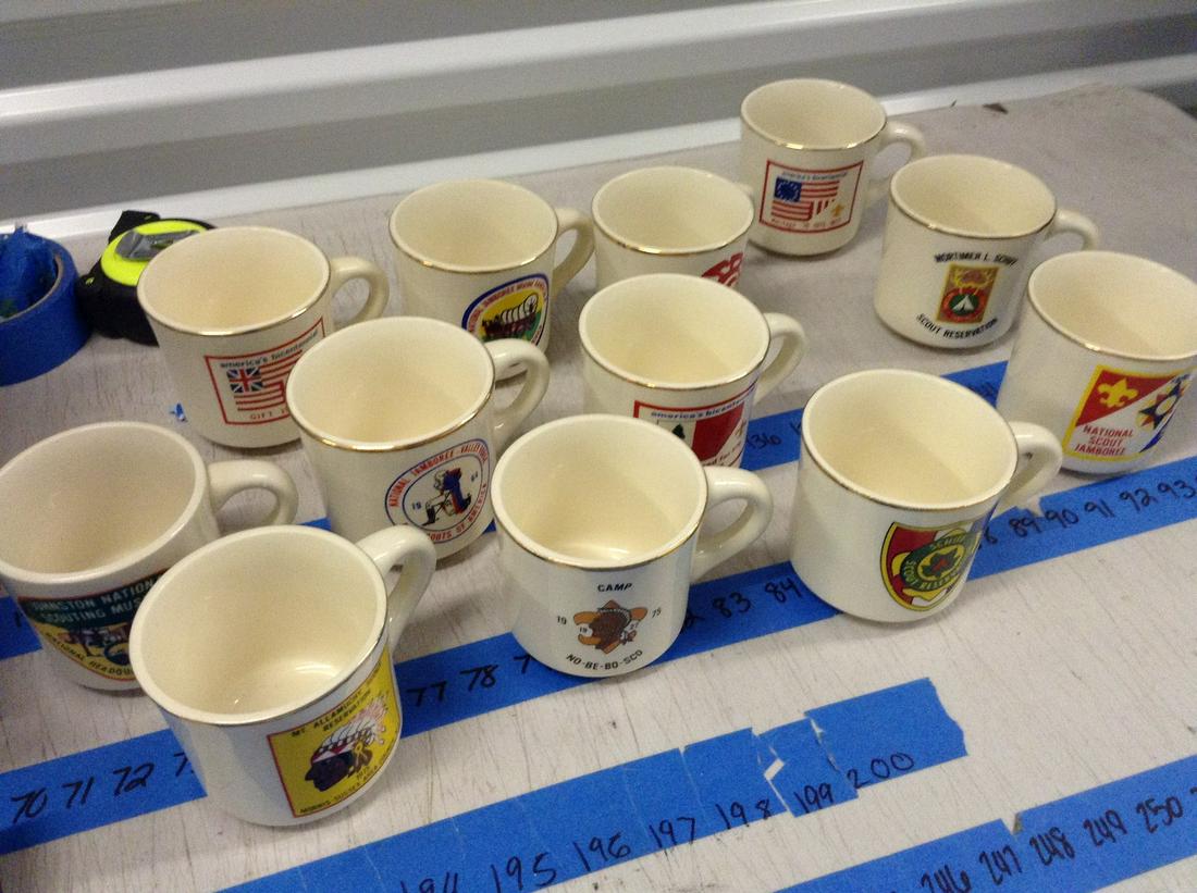 Lot of vintage Boy Scout cups: Lot of vintage Boy Scout cups