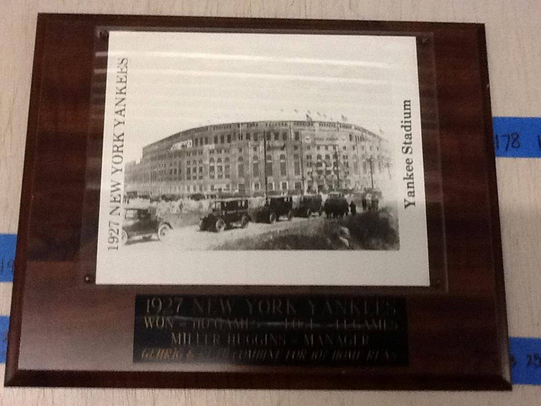 New York Yankees 1927 plaque (1 of 1)