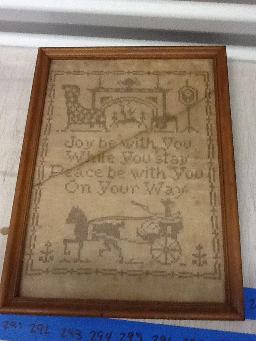 Framed embroidered artwork (1 of 1)