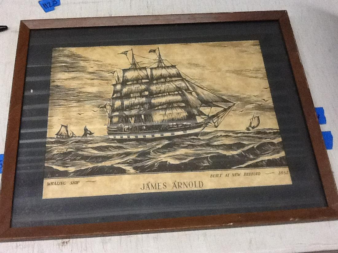 James Arnold 1852 Whaling ship framed (1 of 1)