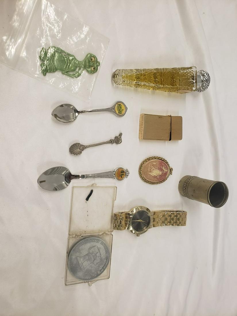 Lot of vintage smalls - collector spoons, E.T. pendant, (1 of 1)