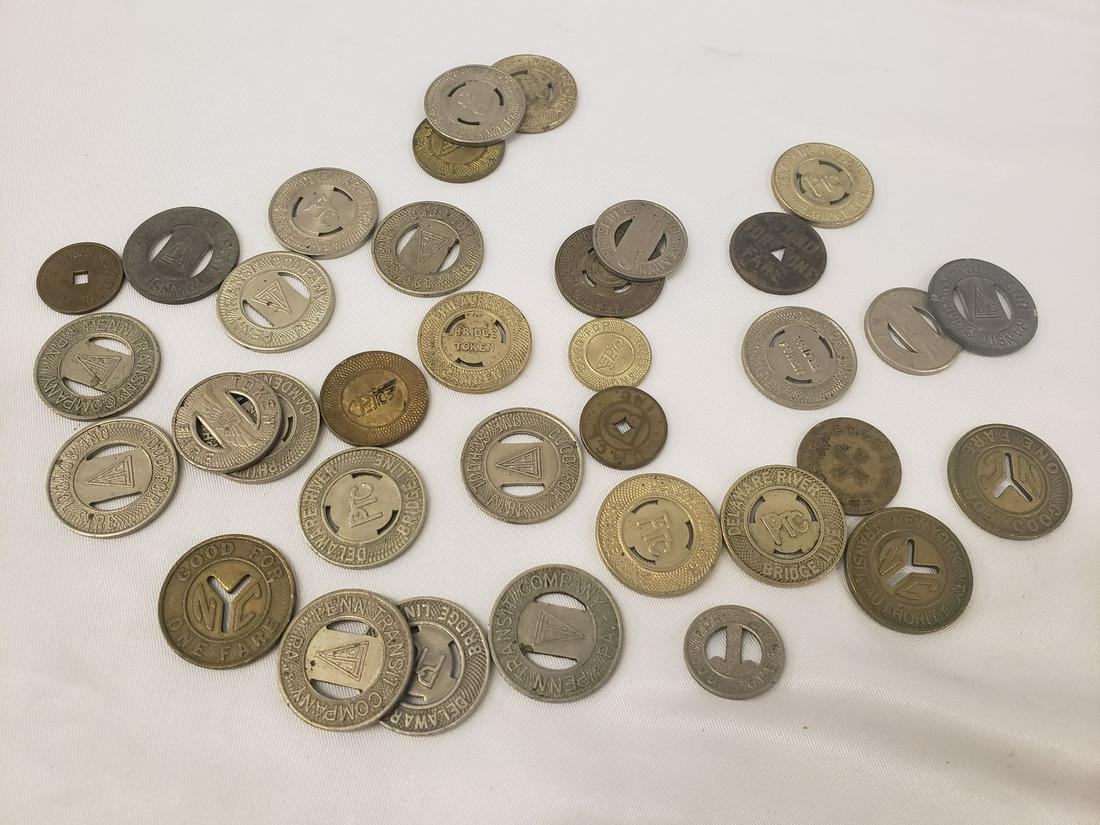 Lot of vintage Railroad and train tokens (1 of 1)