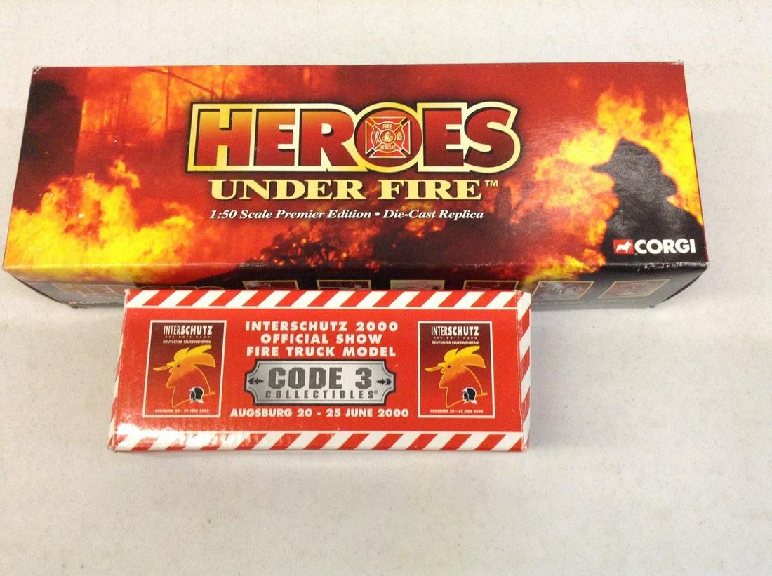 Corgi and Code 3 Fire Engines in Box (1 of 1)