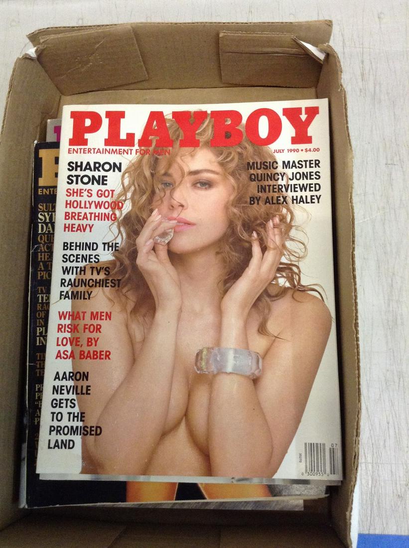 box of 1990s Playboy magazines (1 of 1)