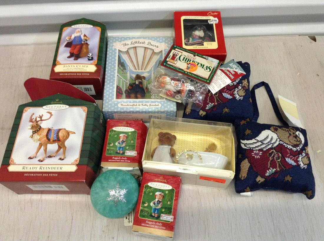 Lot of Christmas ornaments, Gund Bear and more (1 of 1)