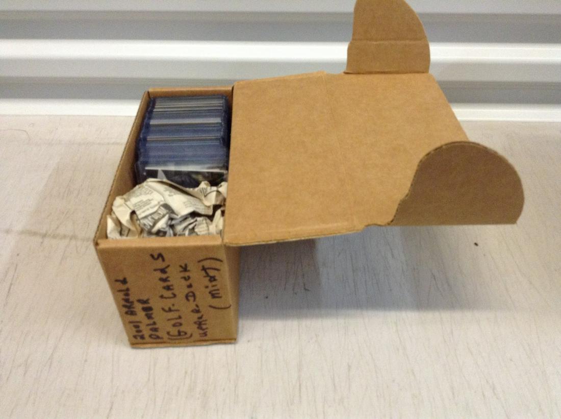 Box Full of 2001 Arnold Palmer Upper Deck Golf Cards (1 of 1)