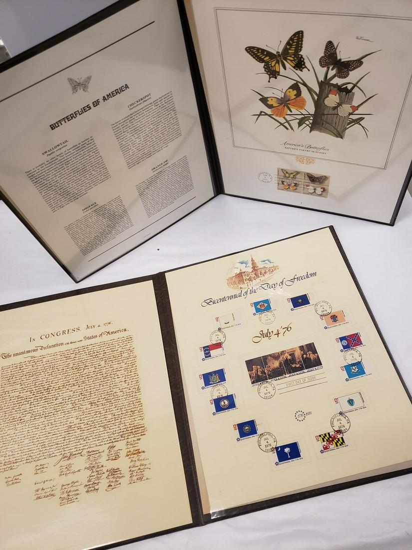 Two sealed books of Buterrflies of America and: Two sealed books of Buterrflies of America and Bicentennial of the Day of Freedom stamps