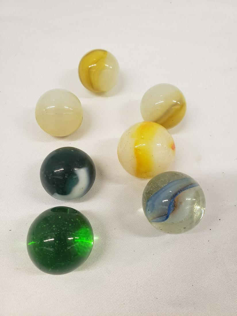 Lot of 7 vintage Shooter marbles: Lot of 7 vintage Shooter marbles