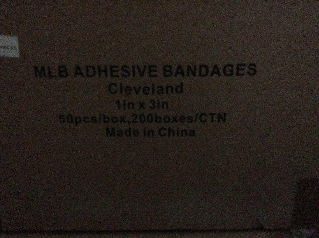 MLB Bandaids Cleveland 50 pieces/box 200 boxes per case (1 of 1)