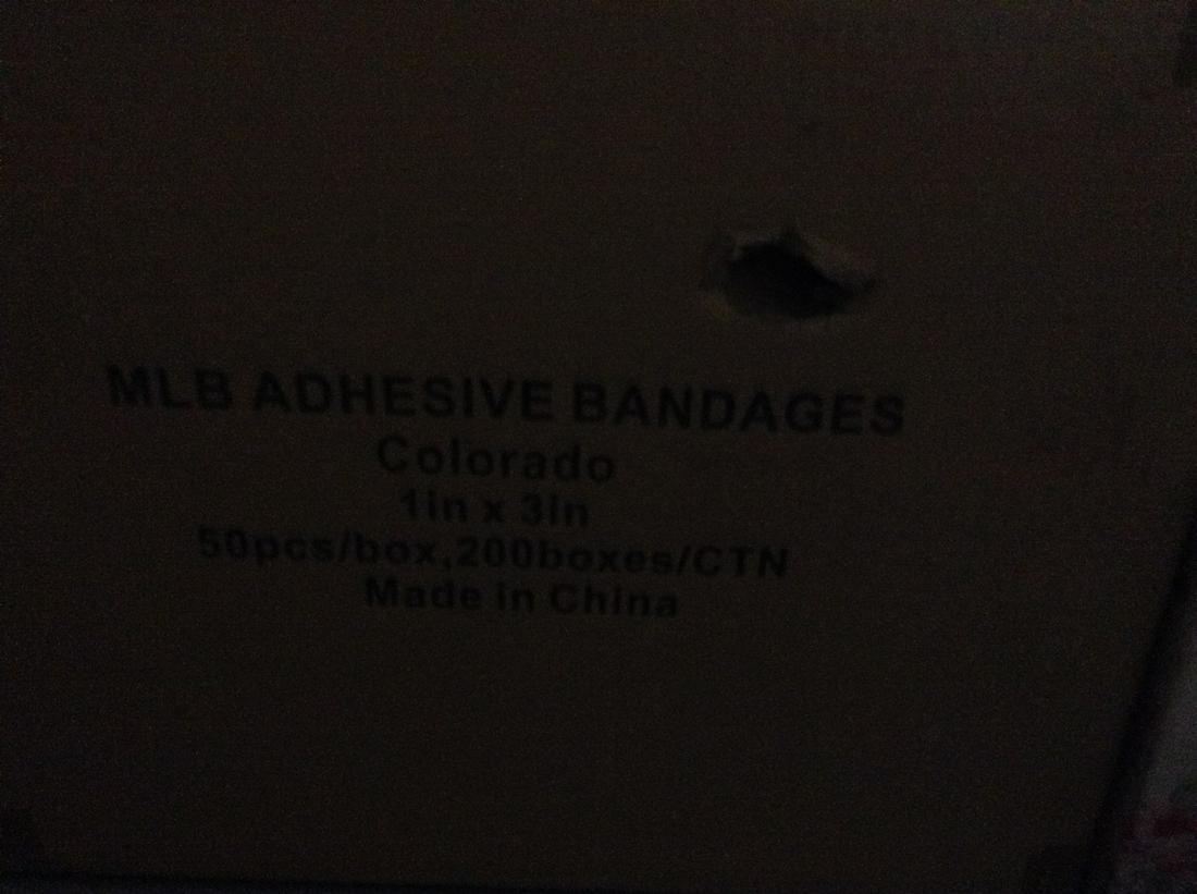 MLB Bandaids Colorado 50 pieces/box 200 boxes per case (1 of 1)