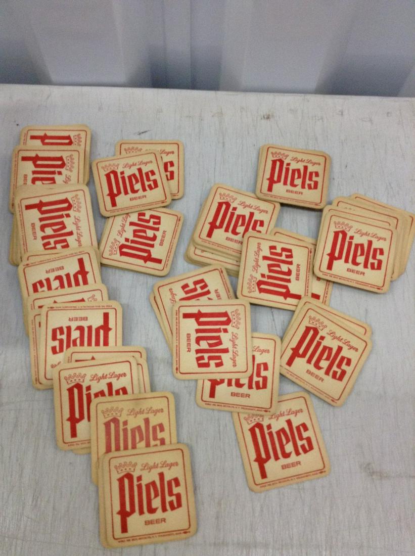 Lot of Piels Beer coasters dated 1965: Lot of Piels Beer coasters dated 1965