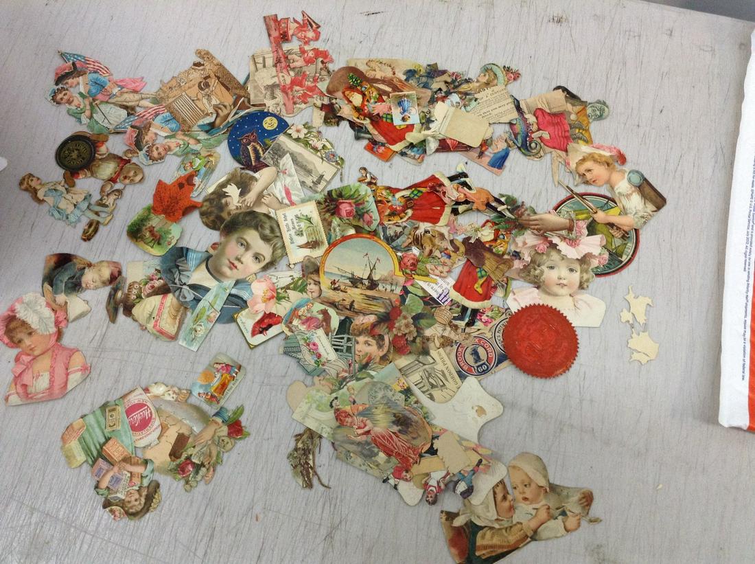 Lot of Victorian Era Christmas Cut-outs (1 of 1)