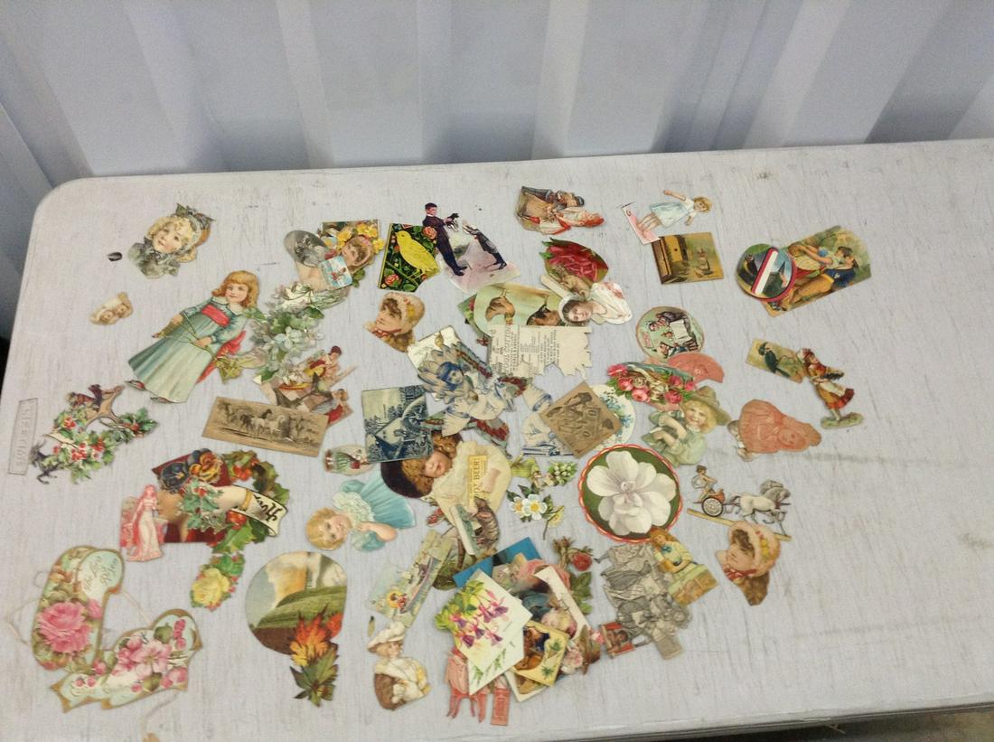 Lot of Victorian Era Christmas Cut-outs (1 of 1)