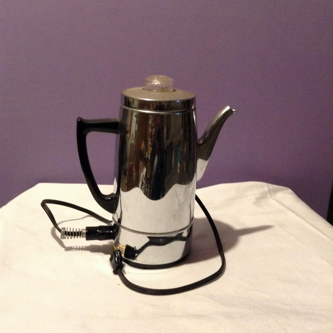 R.H. Macy & Co. Coffee Pot with plug: R.H. Macy & Co. Coffee Pot with plug