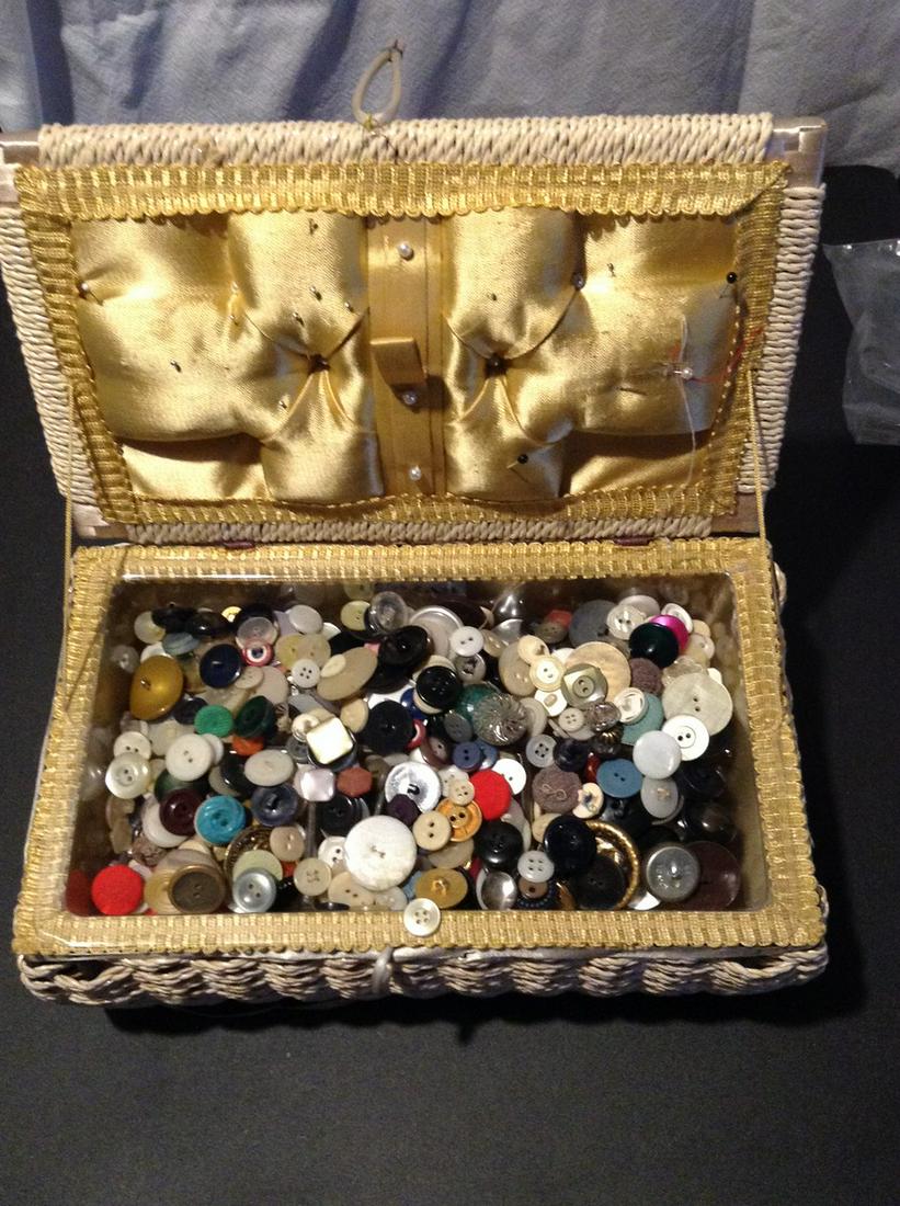 Sewing Box with vintage buttons (1 of 1)