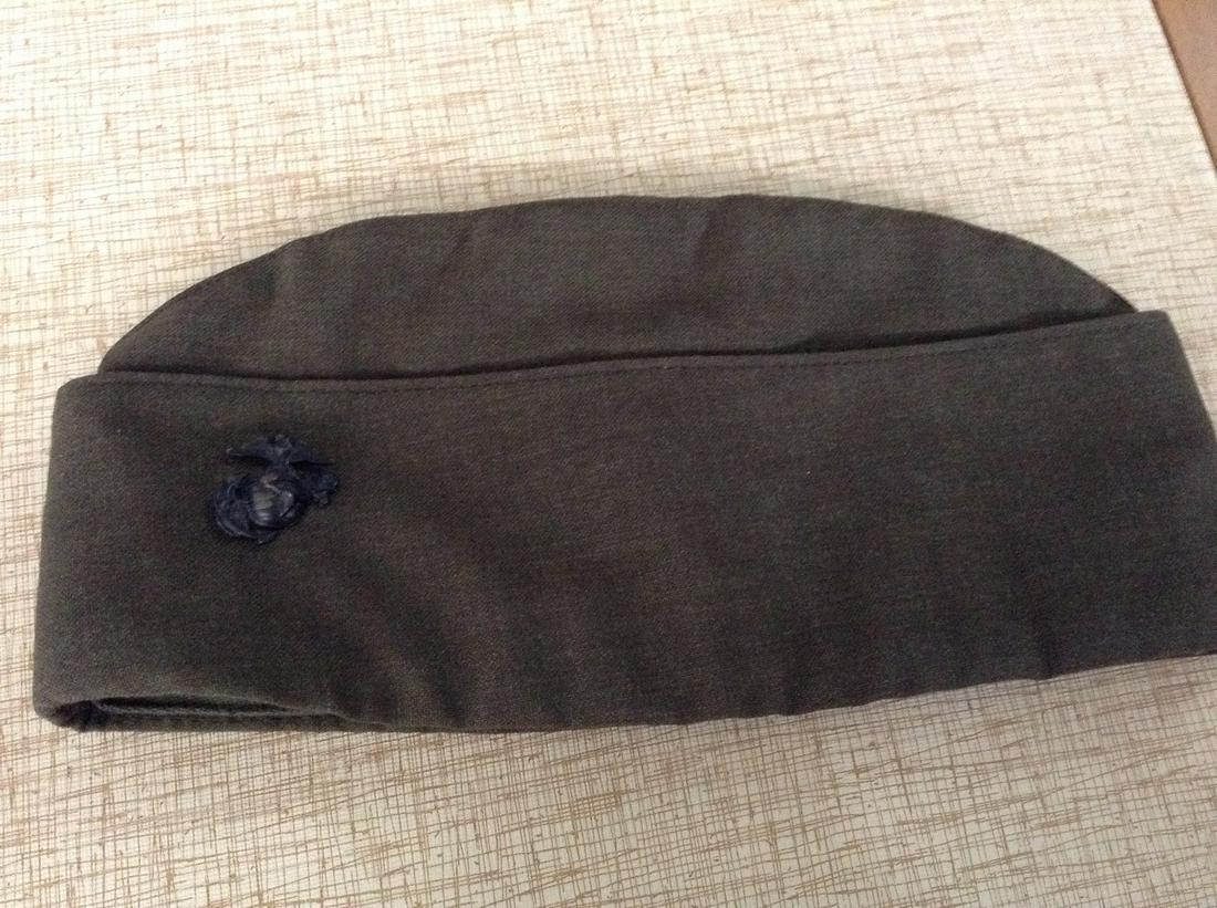 USMC Marine Corps Garrison Hat with EGA Badge Size 6: USMC Marine Corps Garrison Hat with EGA Badge Size 6 1/2