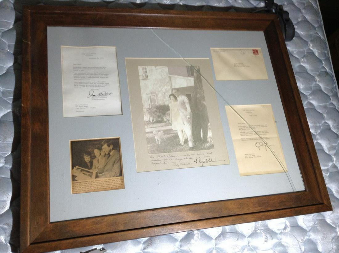 Lyndon and Lady Bird Johnson Framed Collage: Lyndon and Lady Bird Johnson Framed Collage