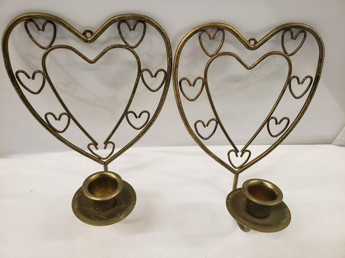 Set of brass wall candle sconces (1 of 1)