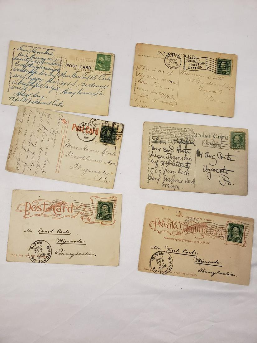 Lot of early 1900's postcards with stamps (1 of 1)