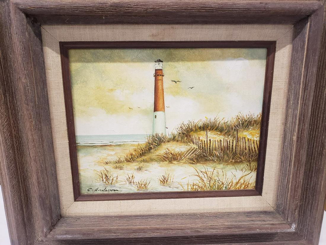 Framed oil on canvas signed artwork (1 of 1)