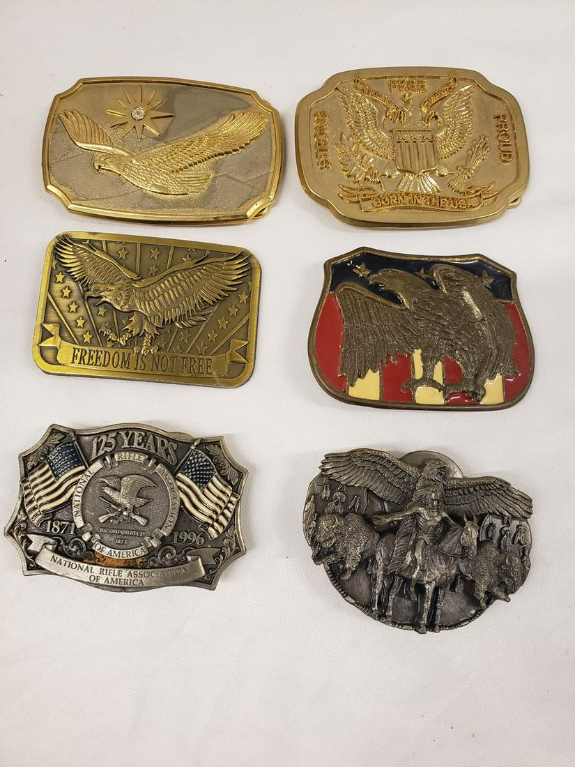 Lot of 6 Eagle heavy vintage belt buckles: Lot of 6 Eagle heavy vintage belt buckles