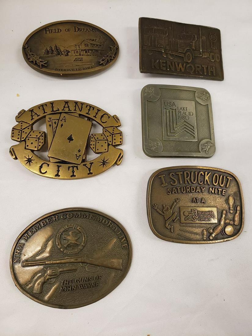 Lot of 6 vintage belt buckles: Lot of 6 vintage belt buckles