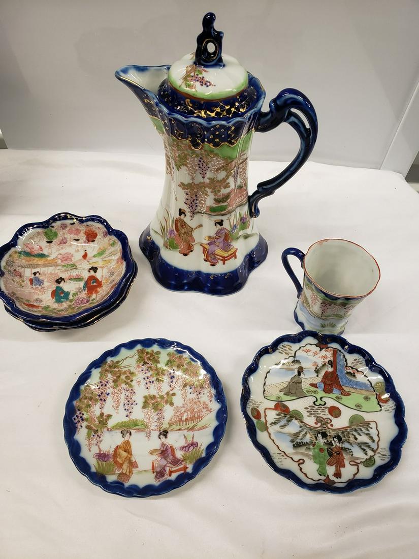 Detailed hand painted tea set - made in Japan (1 of 1)