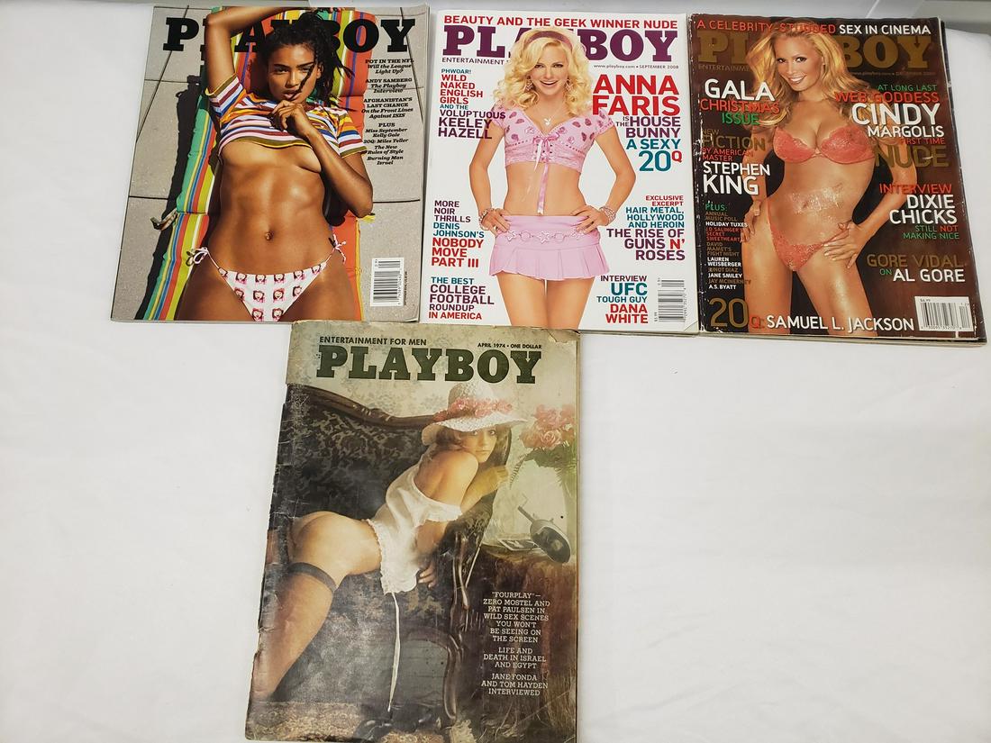 Lot of Playboy magazines - one from 1974: Lot of Playboy magazines - one from 1974