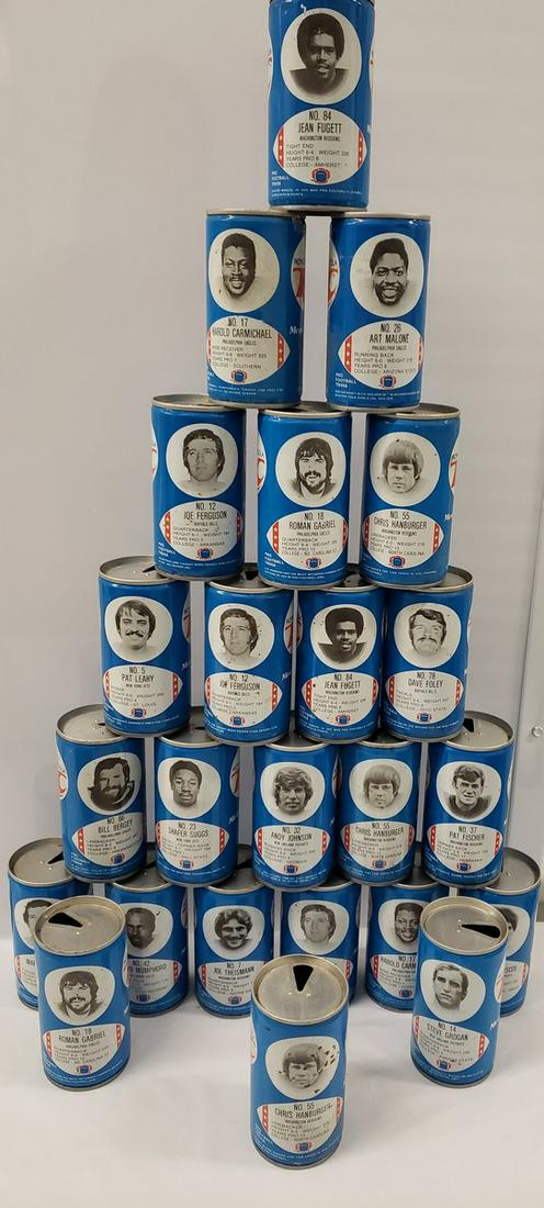Lot of vintage 1976 NFL RC Cola cans - empty (1 of 1)