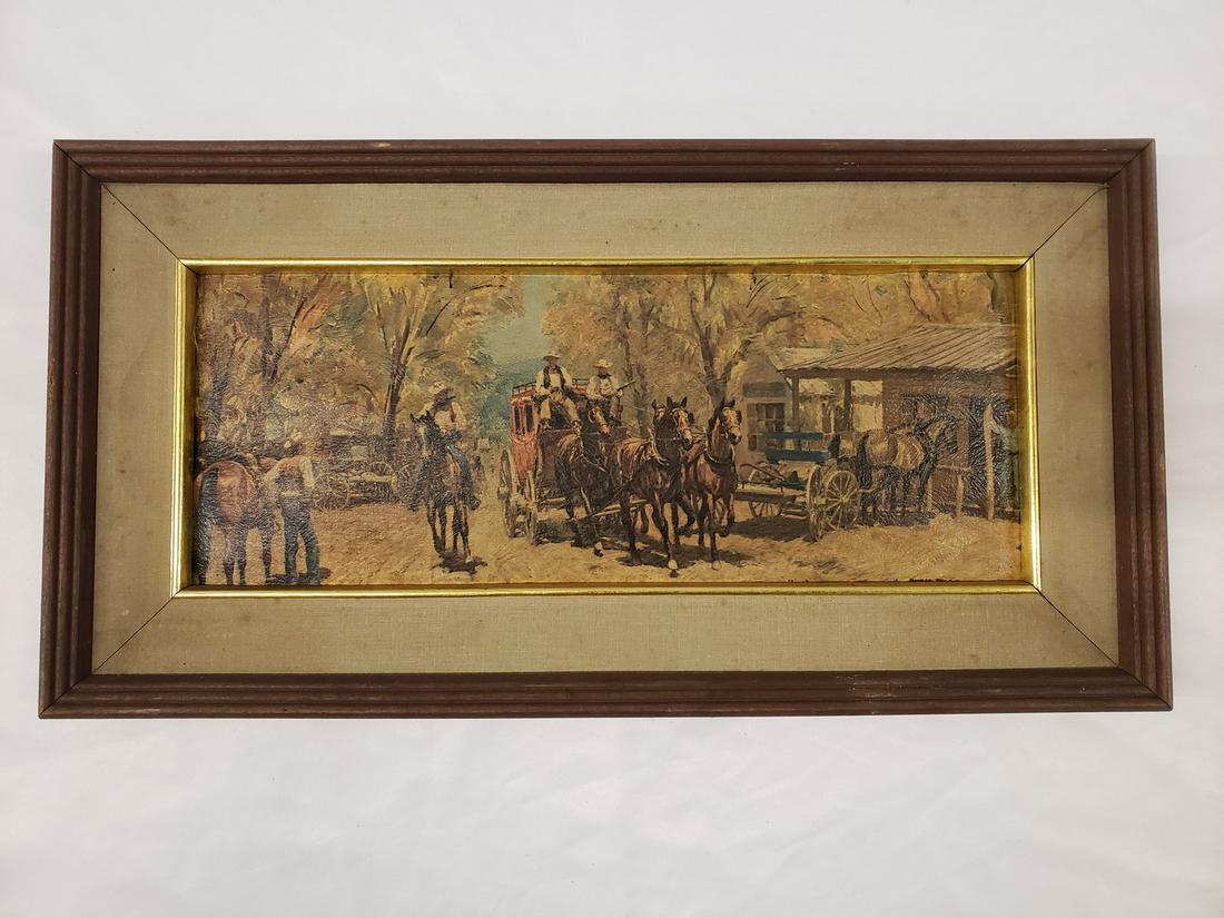 Framed oil on canvas signed artwork (1 of 1)