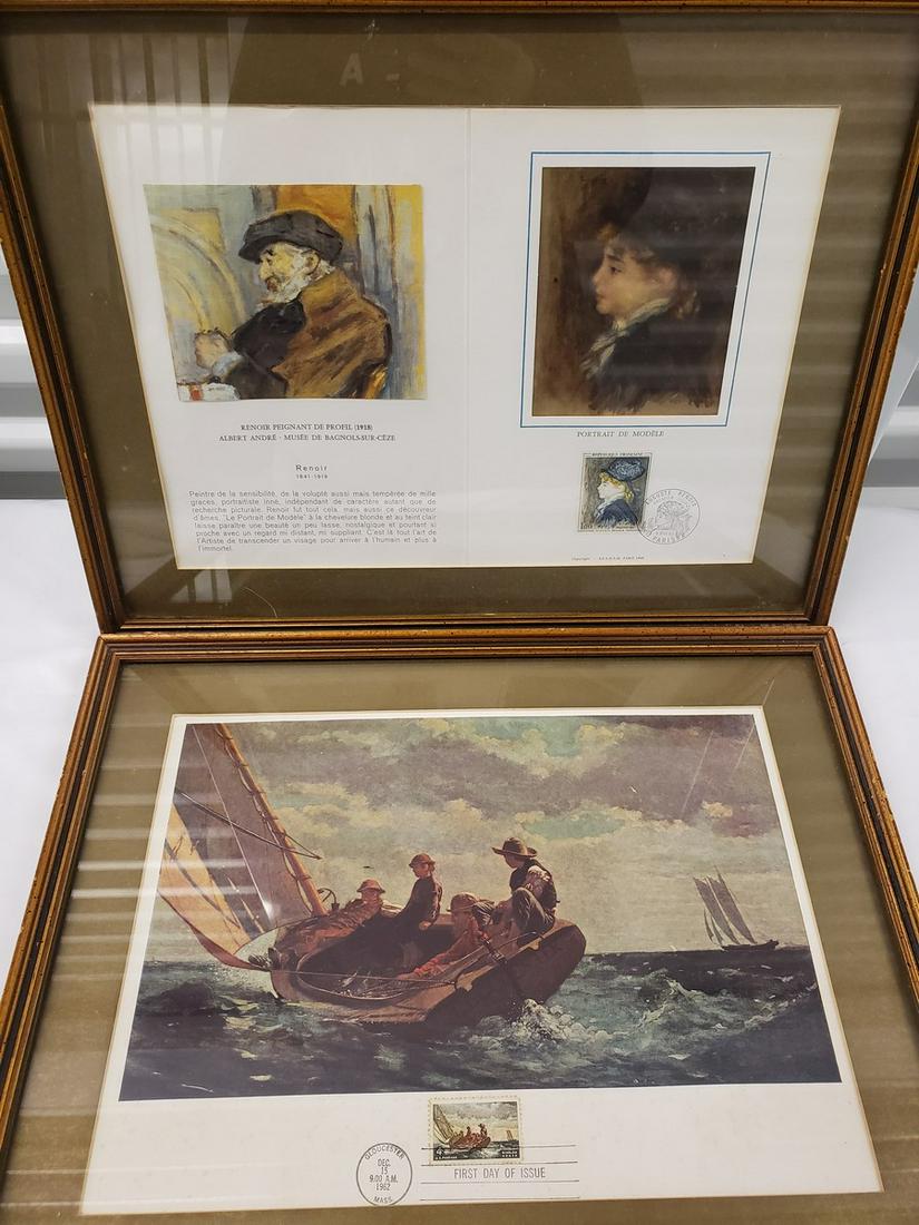 Two framed commemorative stamps (1 of 1)