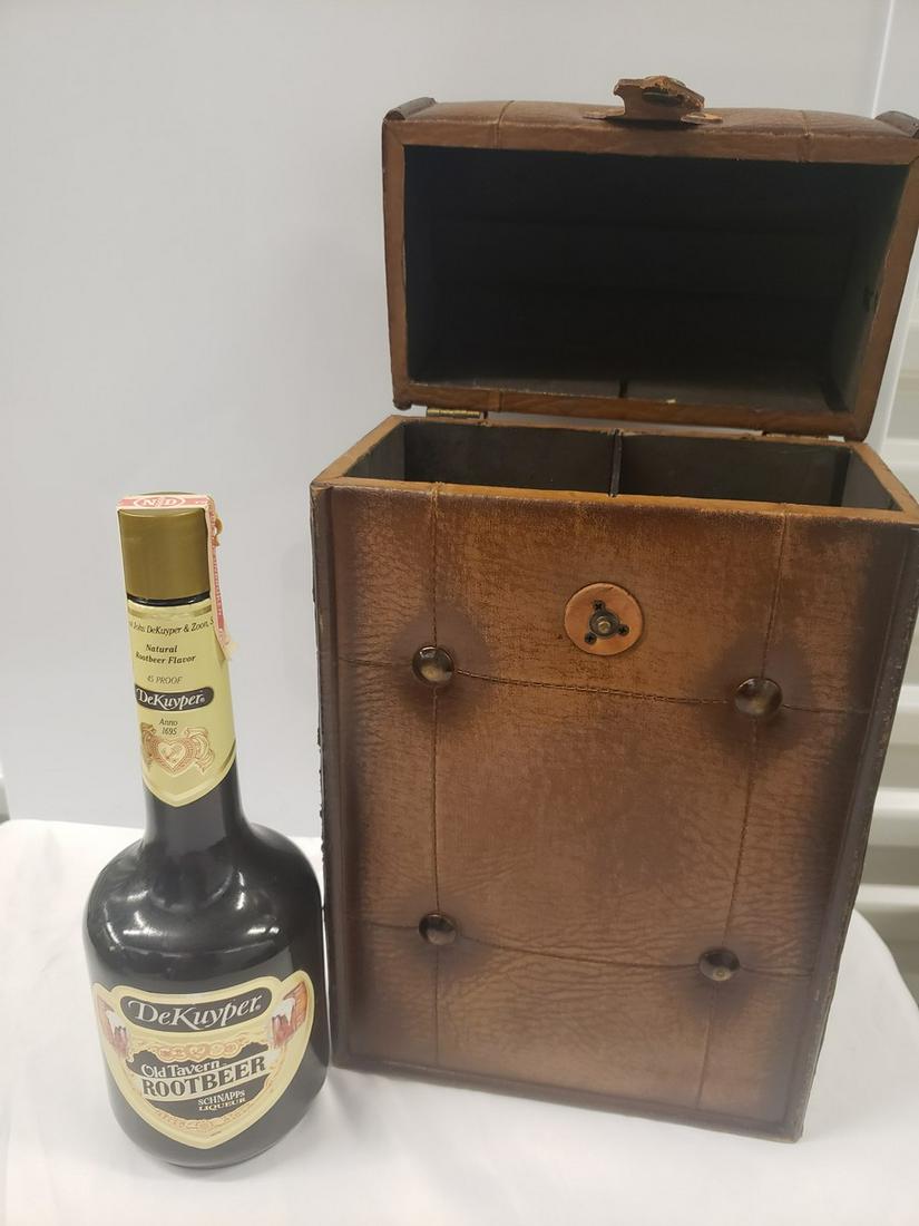 DeKuper bottle with sealed tax stamp and wine box: DeKuper bottle with tax stamp and wine box - bottle for sale contents in bottle are free
