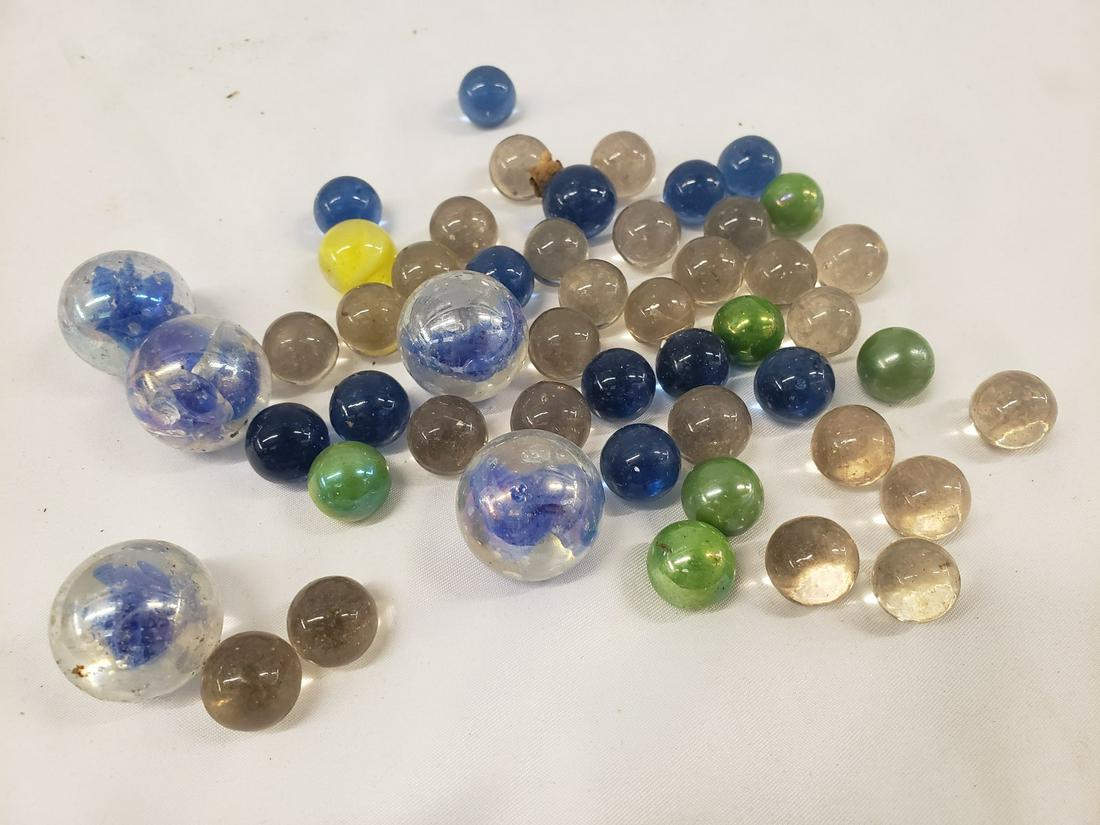 Lot of vintage marbles and shooters: Lot of vintage marbles and shooters