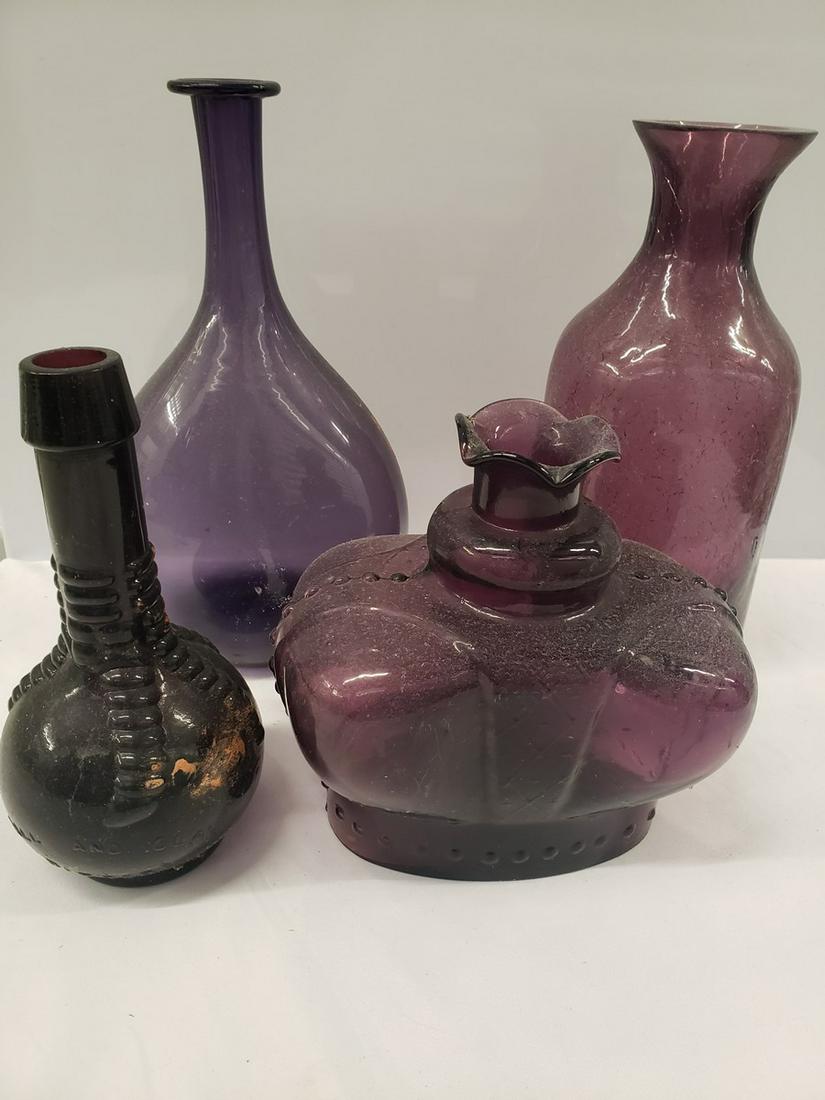 Lot of purple glass bottles and more (1 of 1)