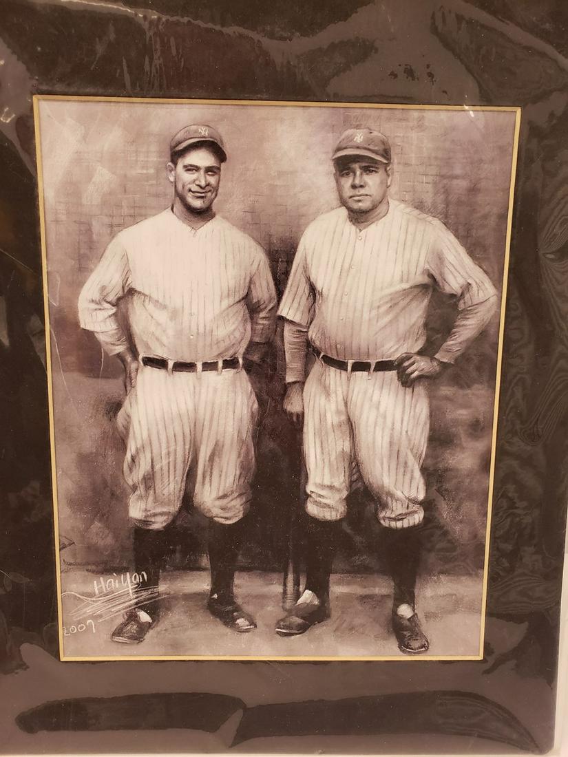 Signed artwork of Babe Ruth by Haiyan (1 of 1)