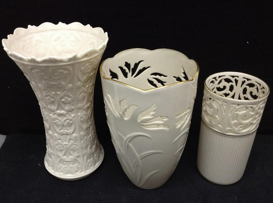 Lot of Lenox vases: 11 in.