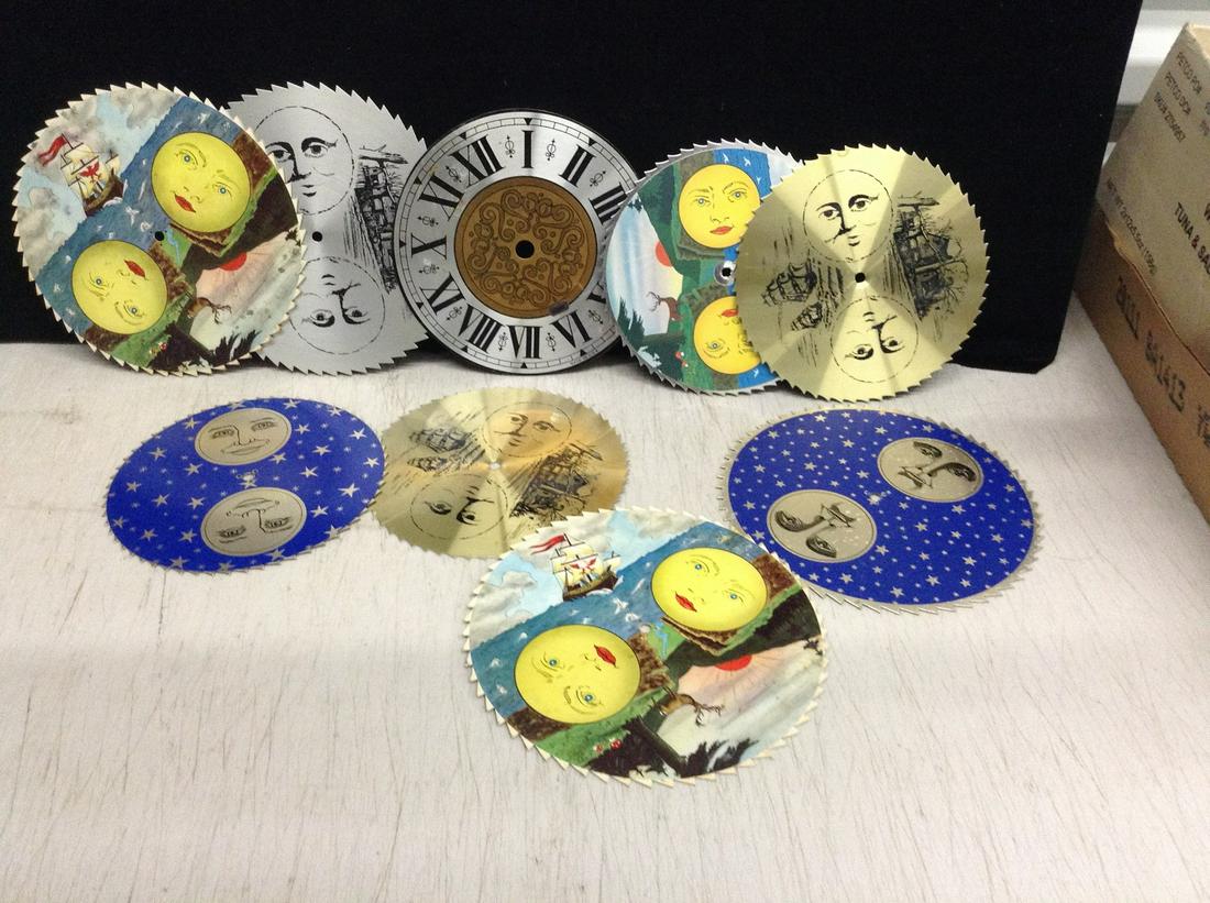 west german painted saw blades and clock faces (1 of 1)