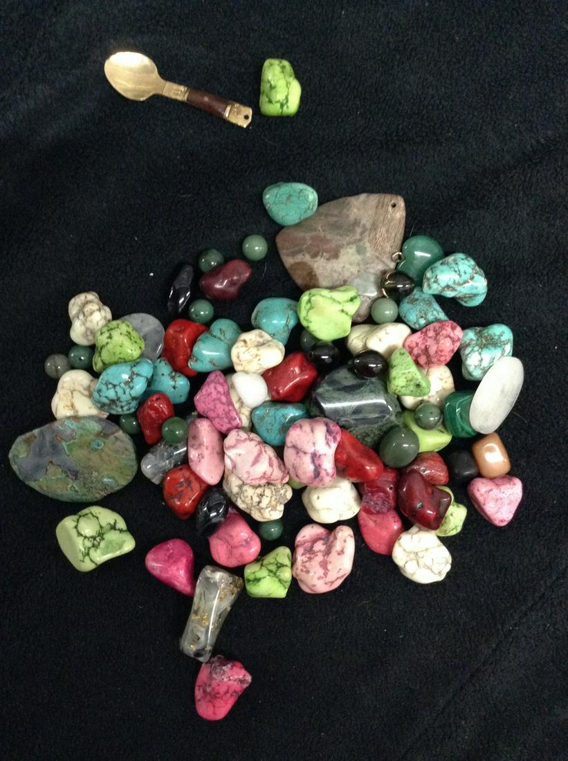 Large lot of polished rocks: Large lot of polished rocks