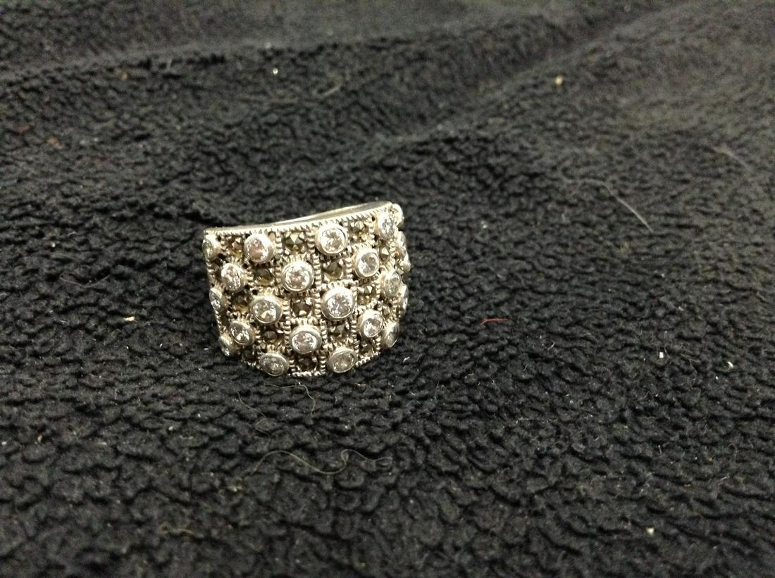 Sterling Silver Ring Stones and Marcasite: Sterling Silver Ring Stones and Marcasite