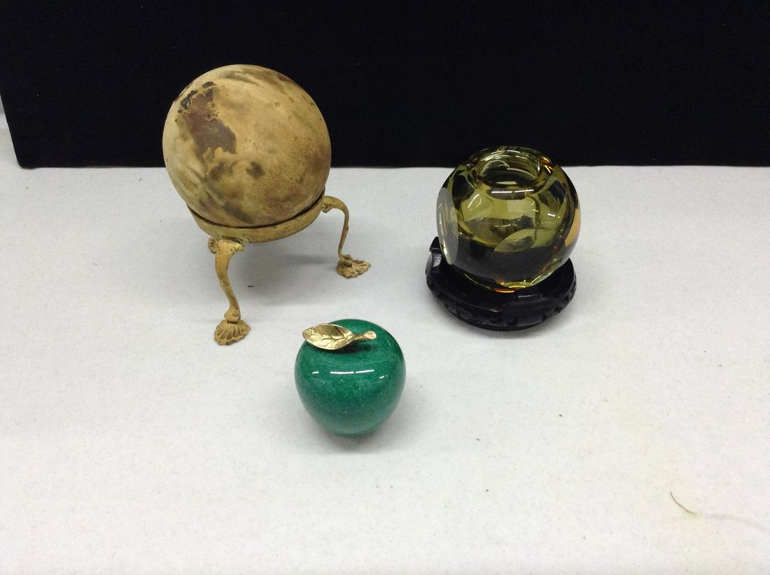 Marble apple and other items: Marble apple and other items