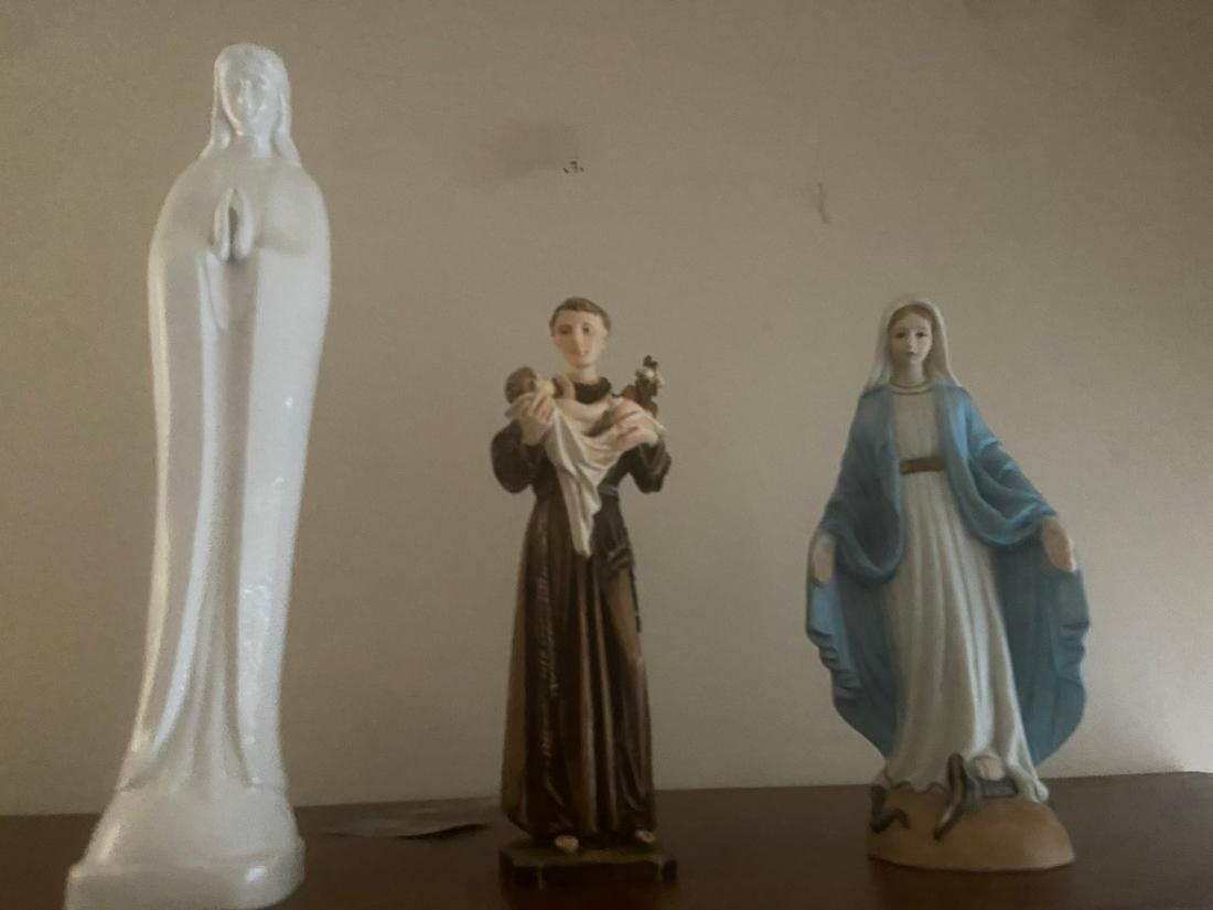 Lot of Three Religious Statues (1 of 1)