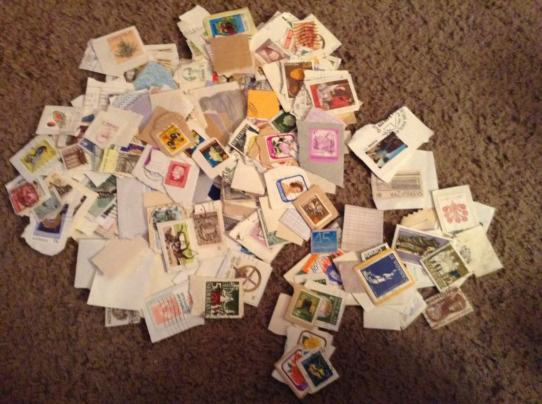 large lot of foreign stamps (1 of 1)