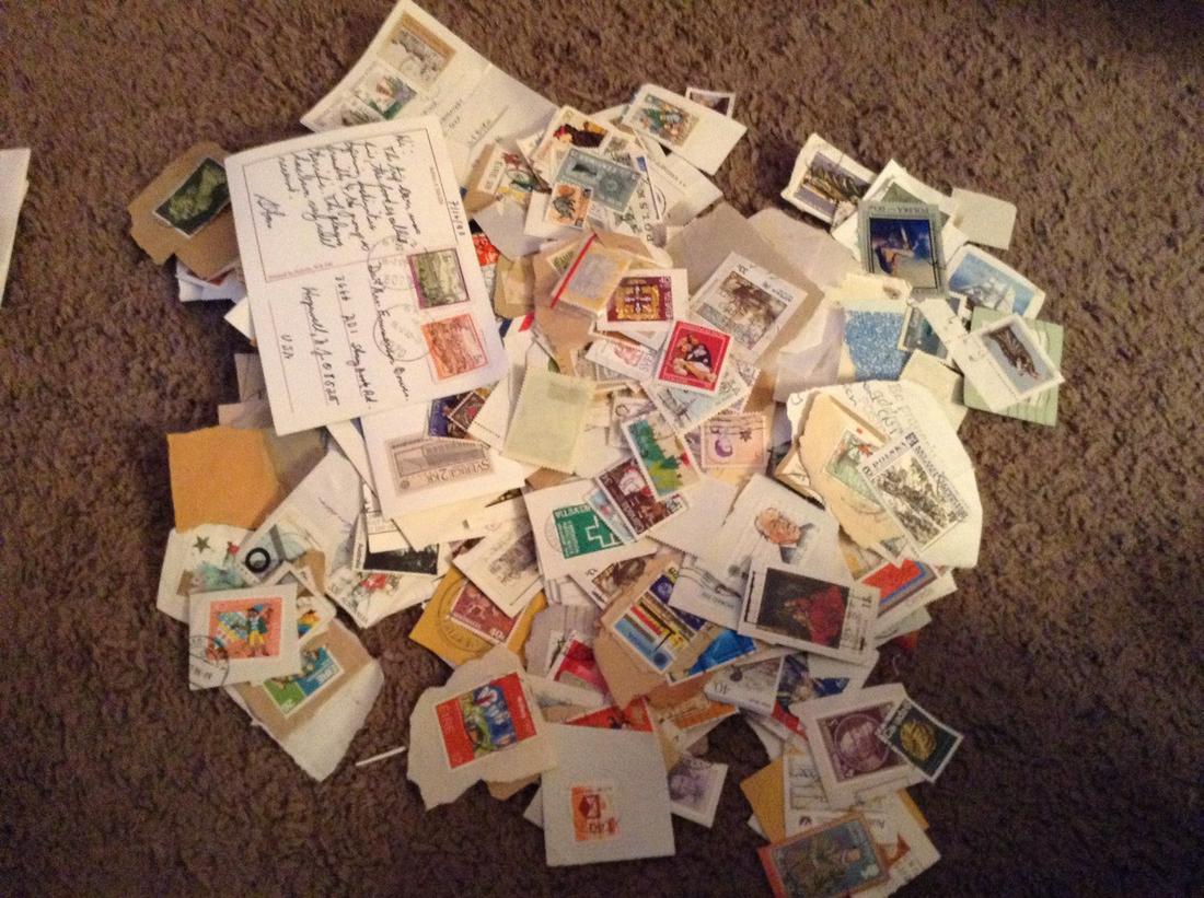 large lot of foreign stamps (1 of 1)