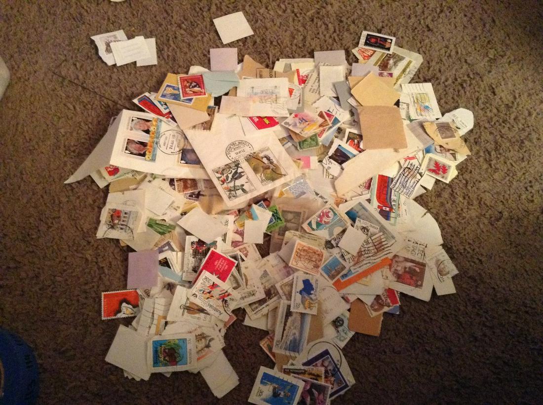 large lot of foreign stamps (1 of 1)