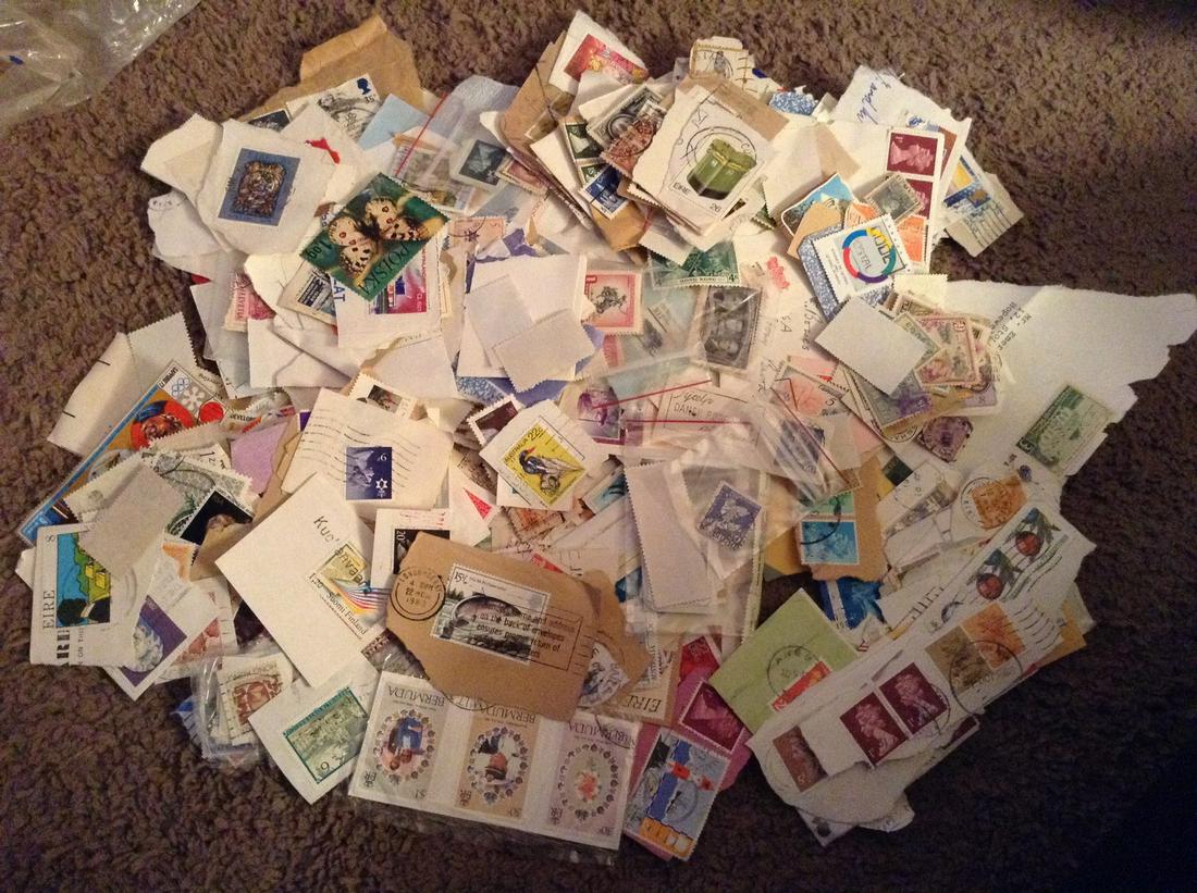 large lot of foreign stamps (1 of 1)