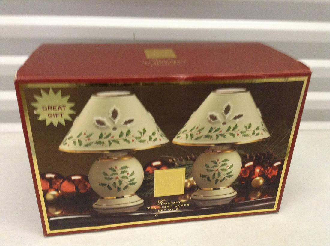 Lenox Holiday Tea Light Lamps Set of 2 in box (1 of 1)