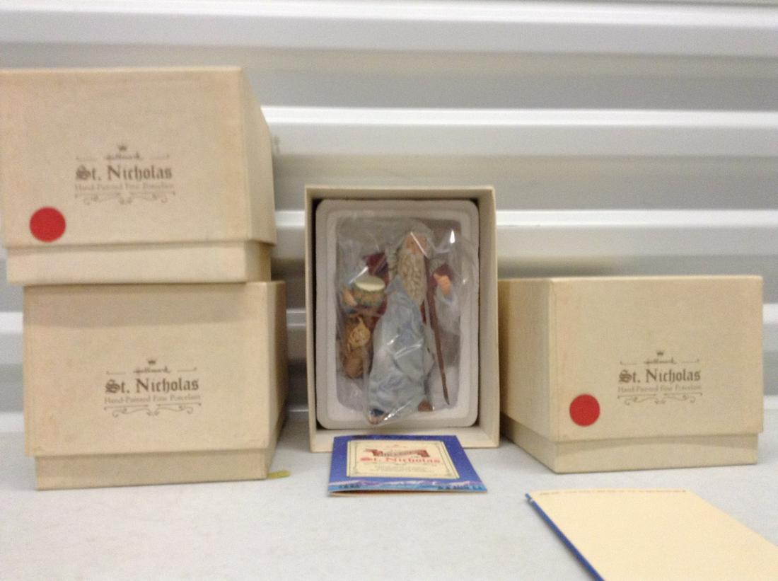 Lot of Four Porcelain Hand-Painted St. Nicholas figures (1 of 1)