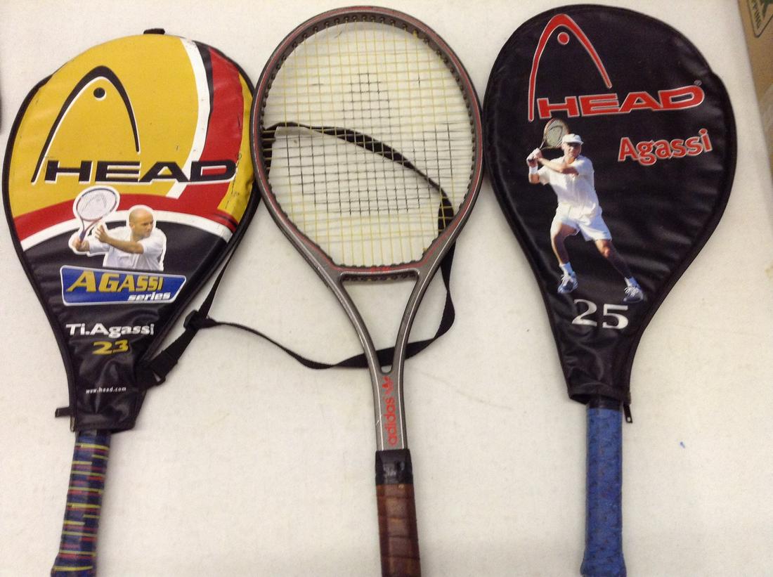 Lot of Tennis Rackets Agassi: Lot of Tennis Rackets Agassi
