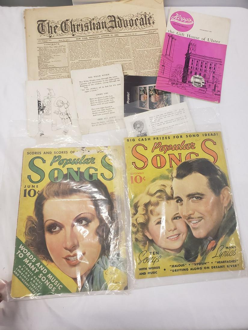 Lot of vintage ephemera: Lot of vintage ephemera