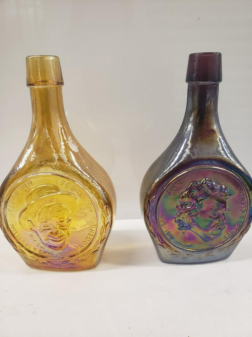 Two iridescent bottles - Mark Twain: Two iridescent bottles - Mark Twain